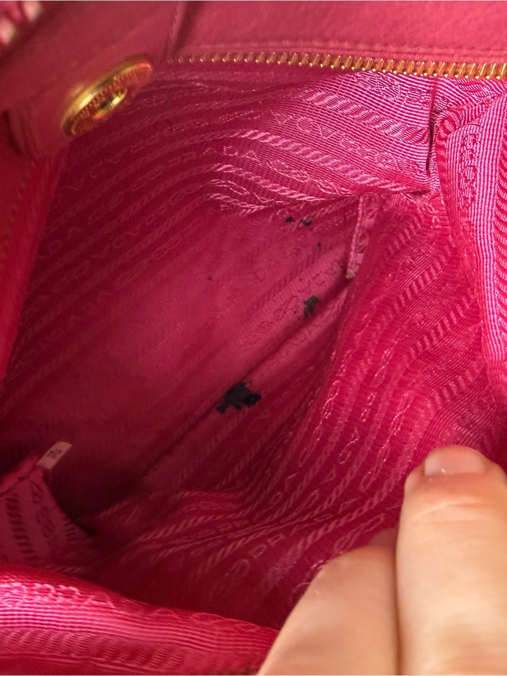 Prada Leather Satchel in Fuchsia Pink with Gold Hardware - Picture 7 of 7